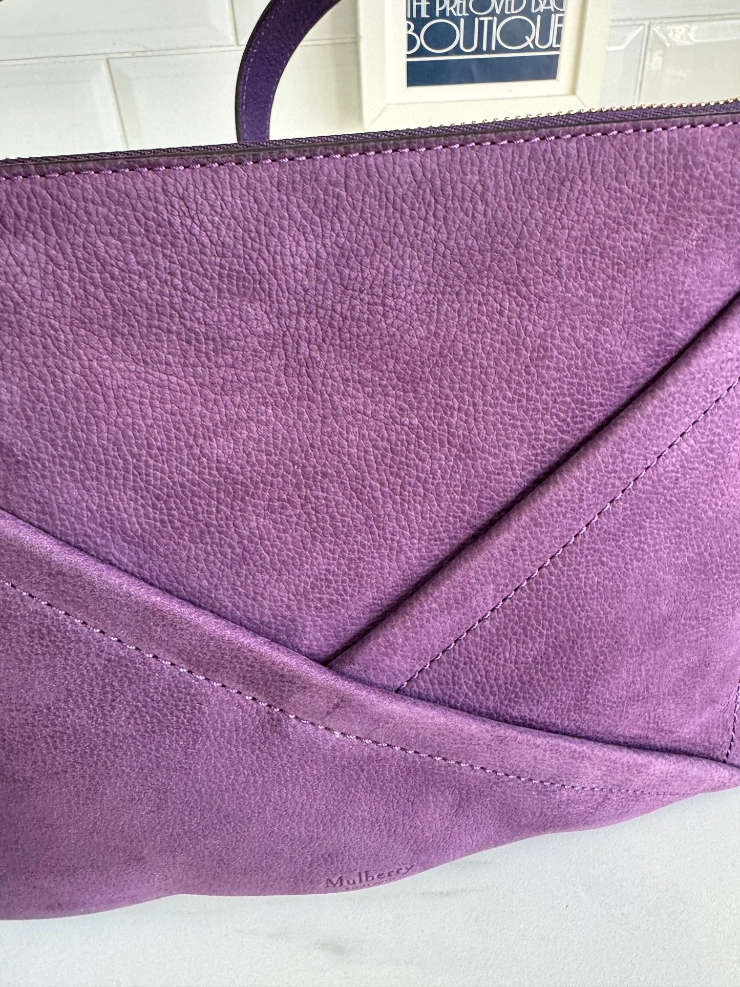 Mulberry M Zipped Pouch - Amethyst