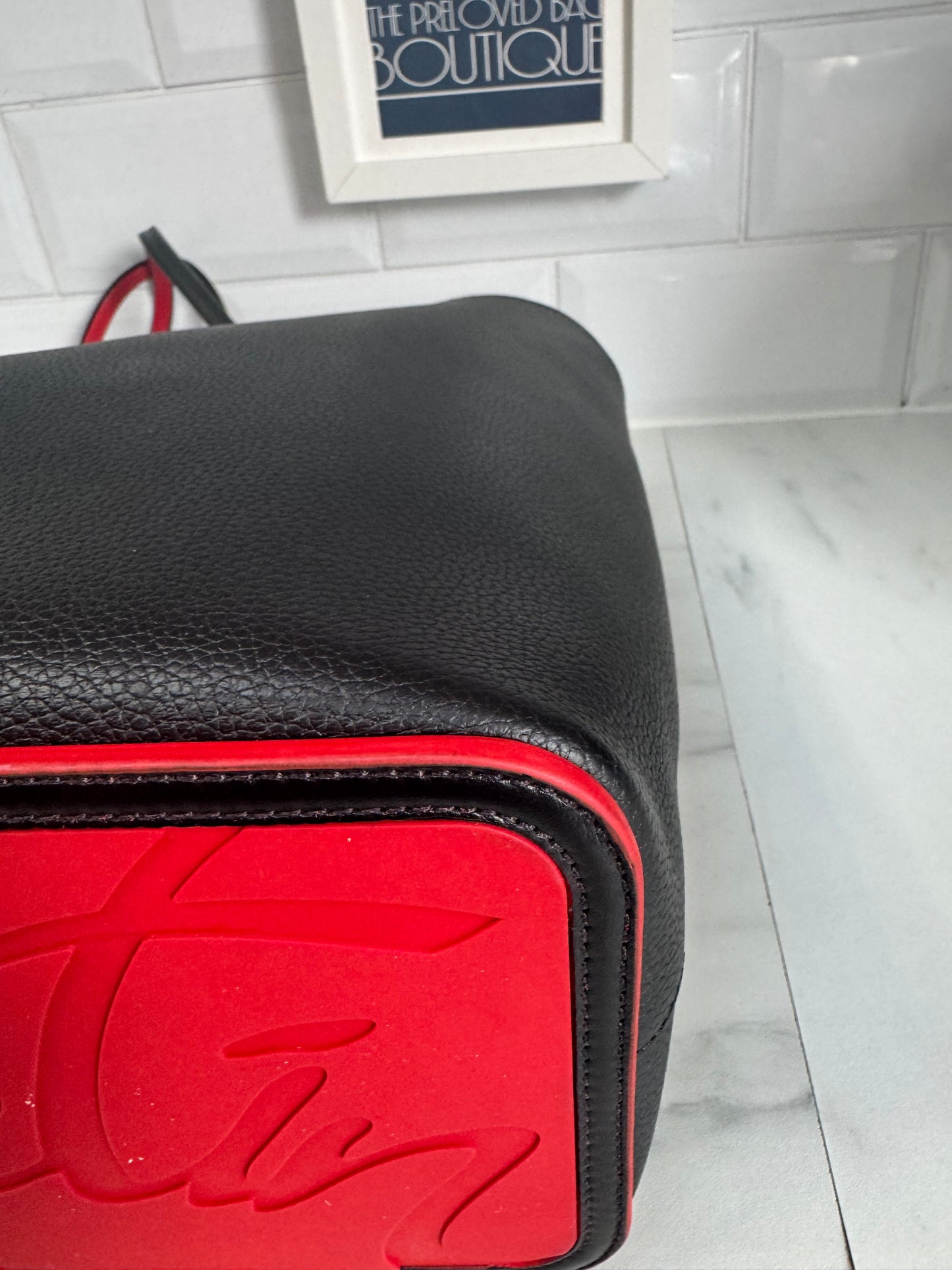 Christian Louboutin Cabata Tote - Black and Red