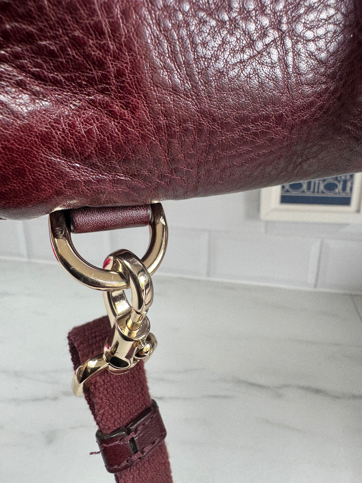 Mulberry “Limited Edition” Mini Cara Delevigne Backpack - Oxblood NVT