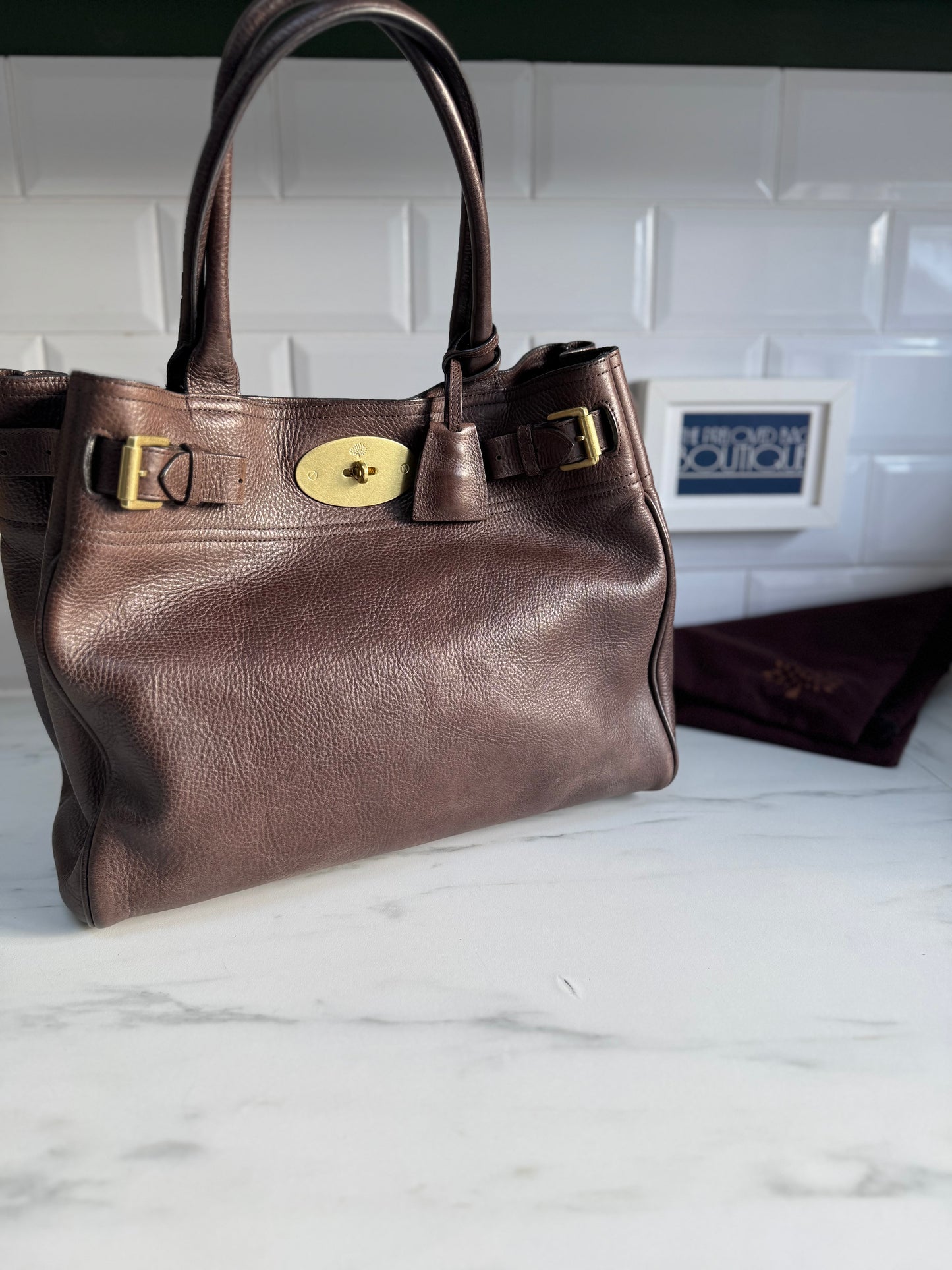 Mulberry Postmans Lock Open Top tote - Chocolate Brown NVT