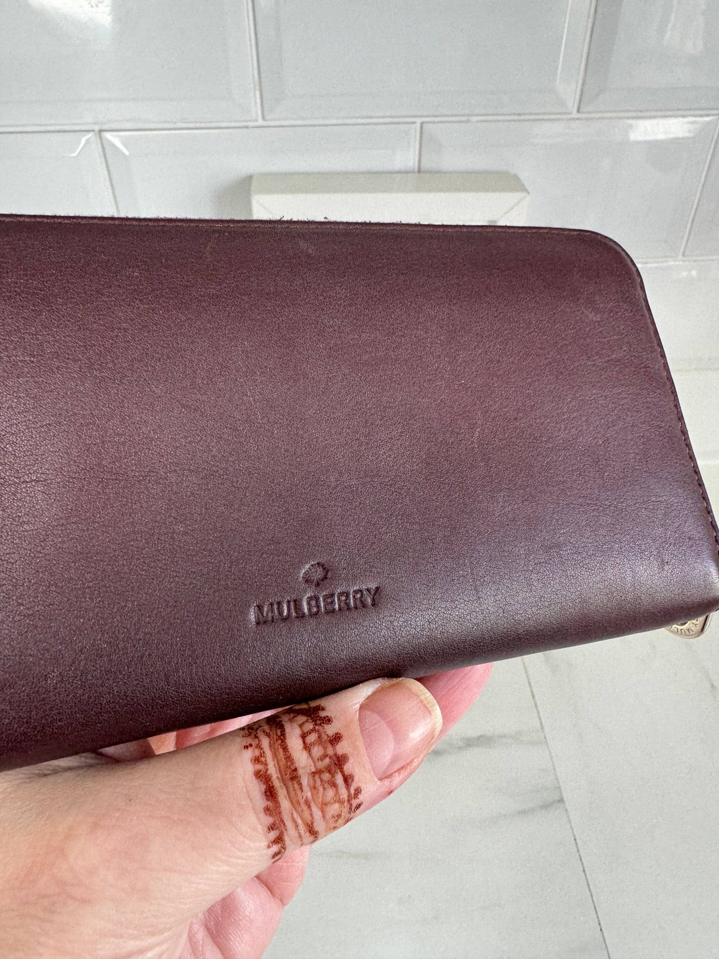 Mulberry Cara Rivet Long Continental Wallet - Oxblood