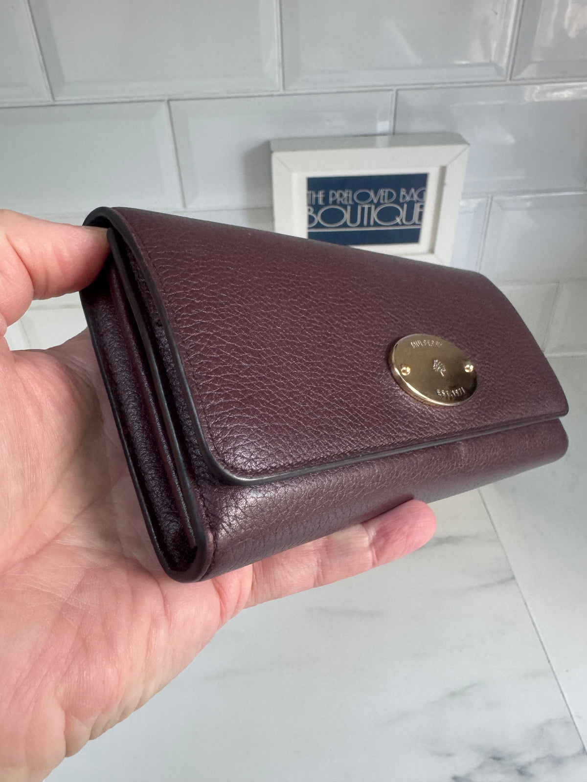 Mulberry Continental Plaque Wallet - Oxblood