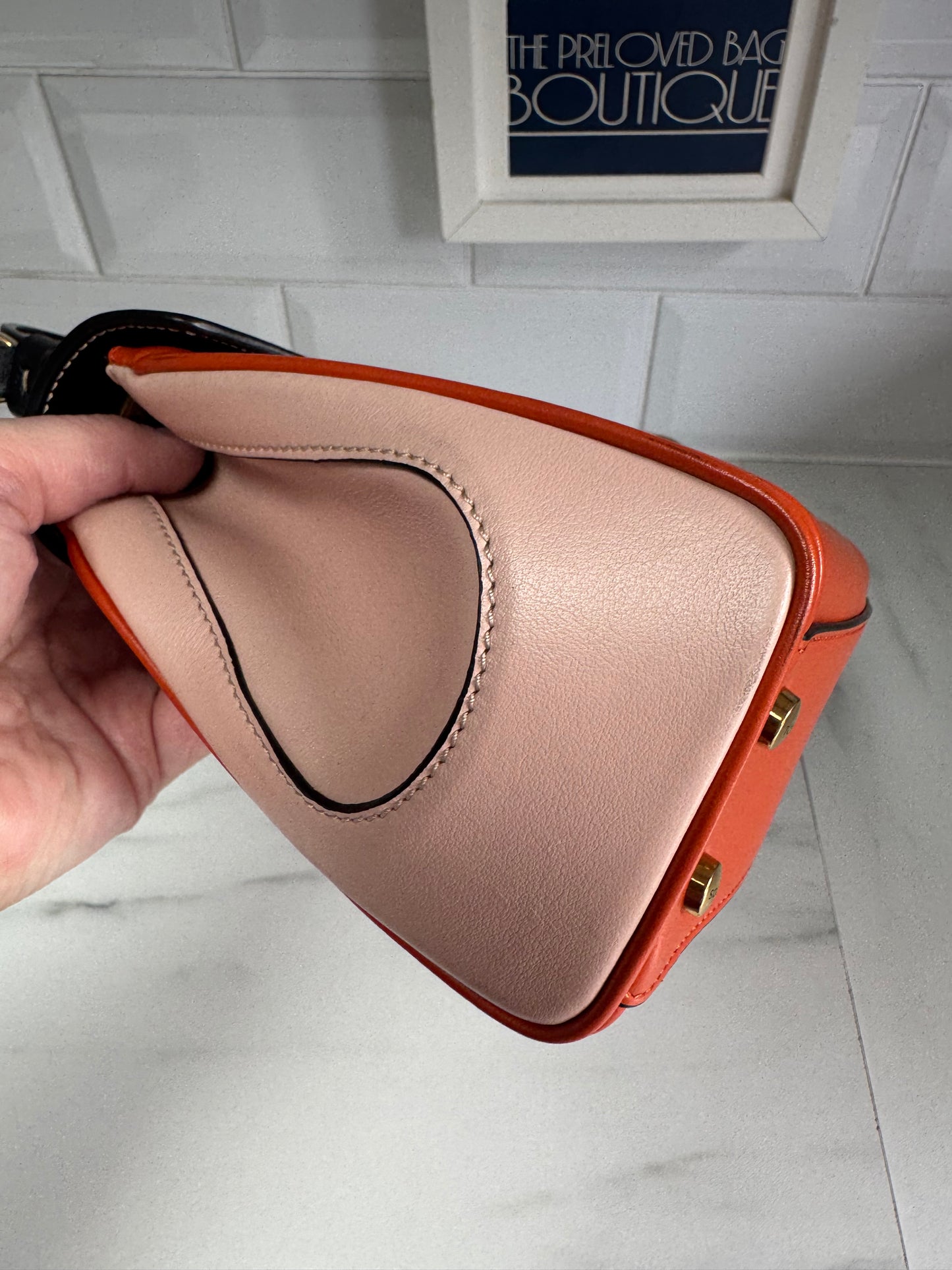 Tods T Bag - Black and Orange