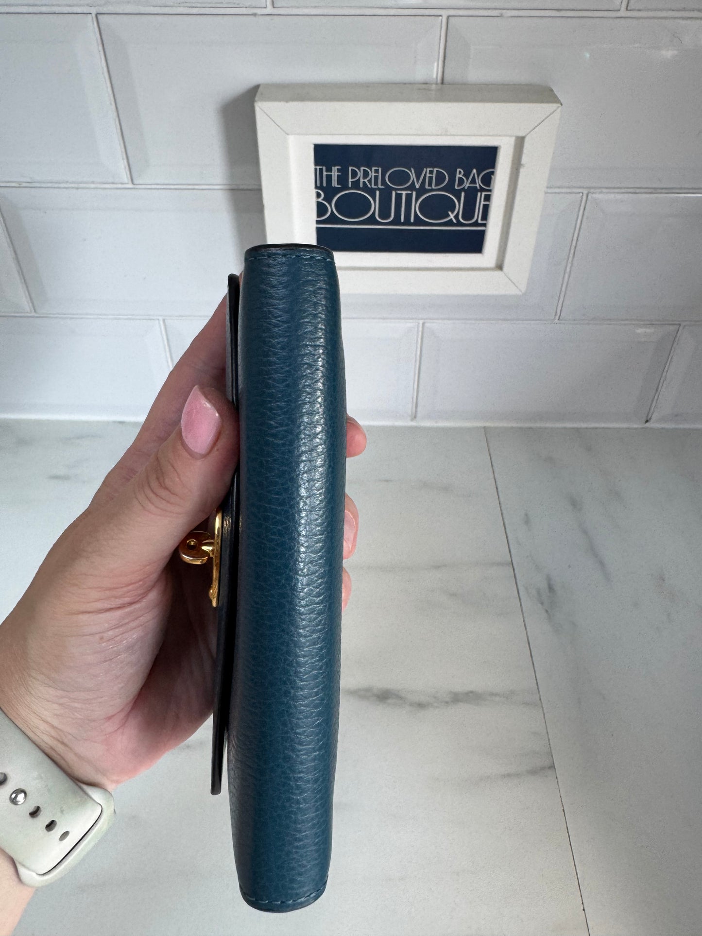 Mulberry Medium Darley Wallet - Deep Sea