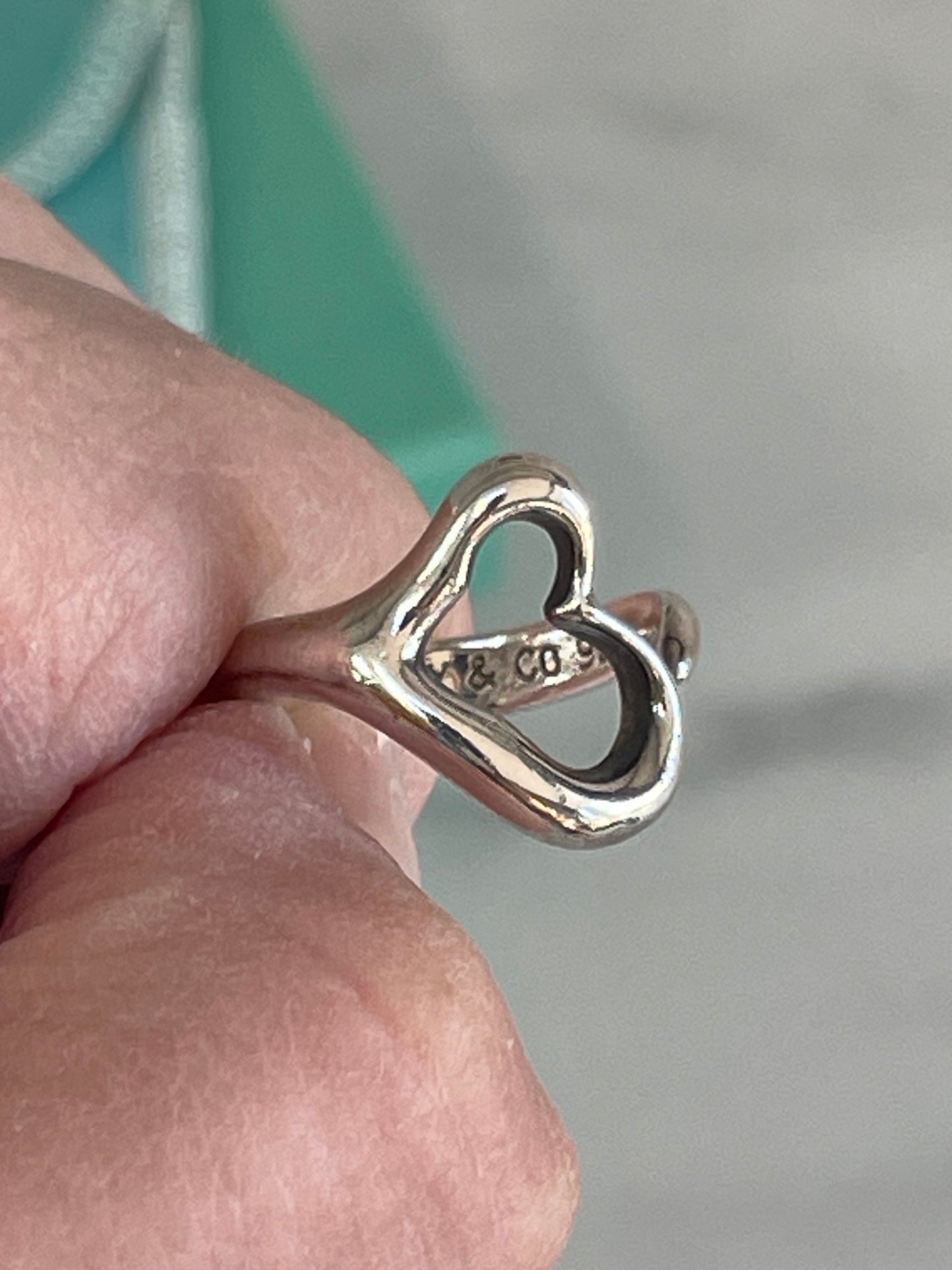 Tiffany & Co. Elsa Peretti Open Heart Ring in Sterling Silver