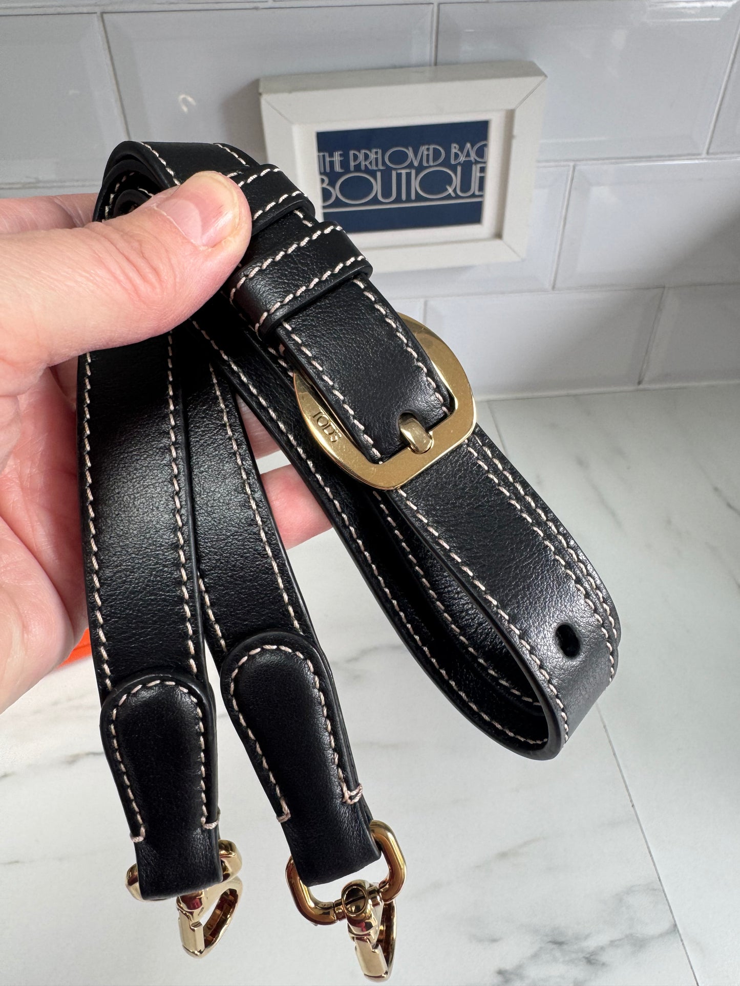 Tods T Bag - Black and Orange