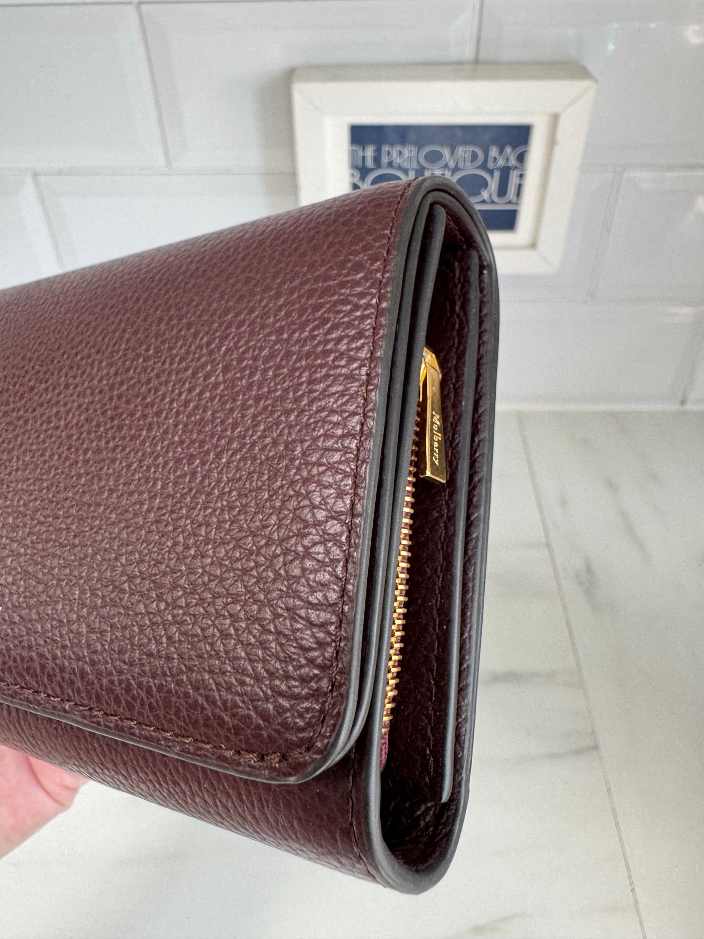 Mulberry Medium Continental French Purse - Oxblood