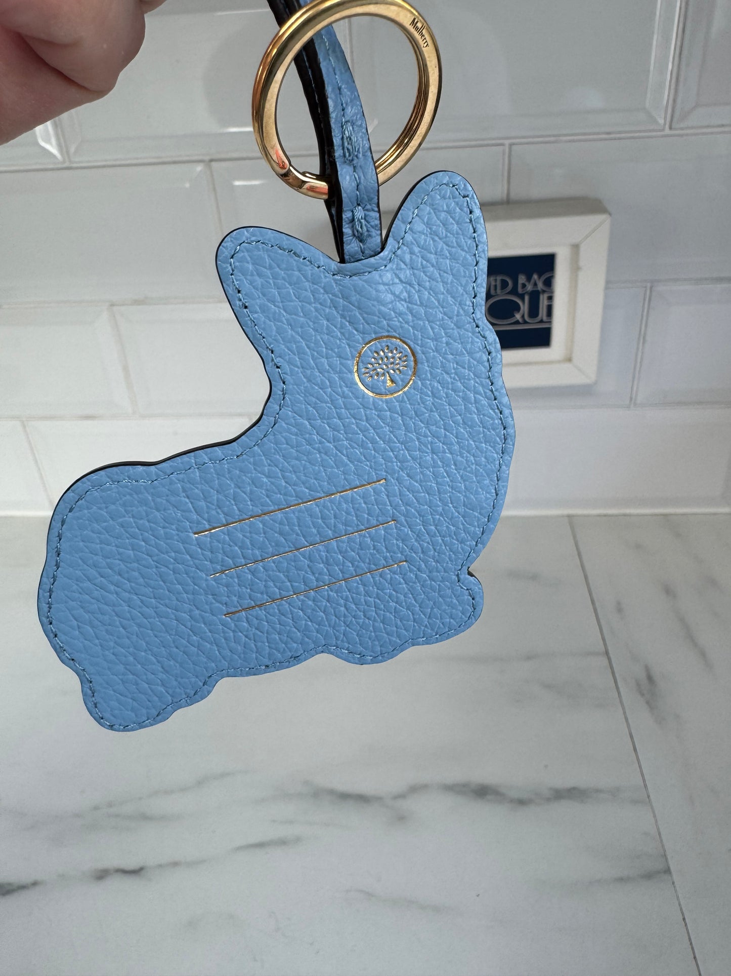 Mulberry Corgi Bag Charm/Keyring - Brown, Orange and Blue