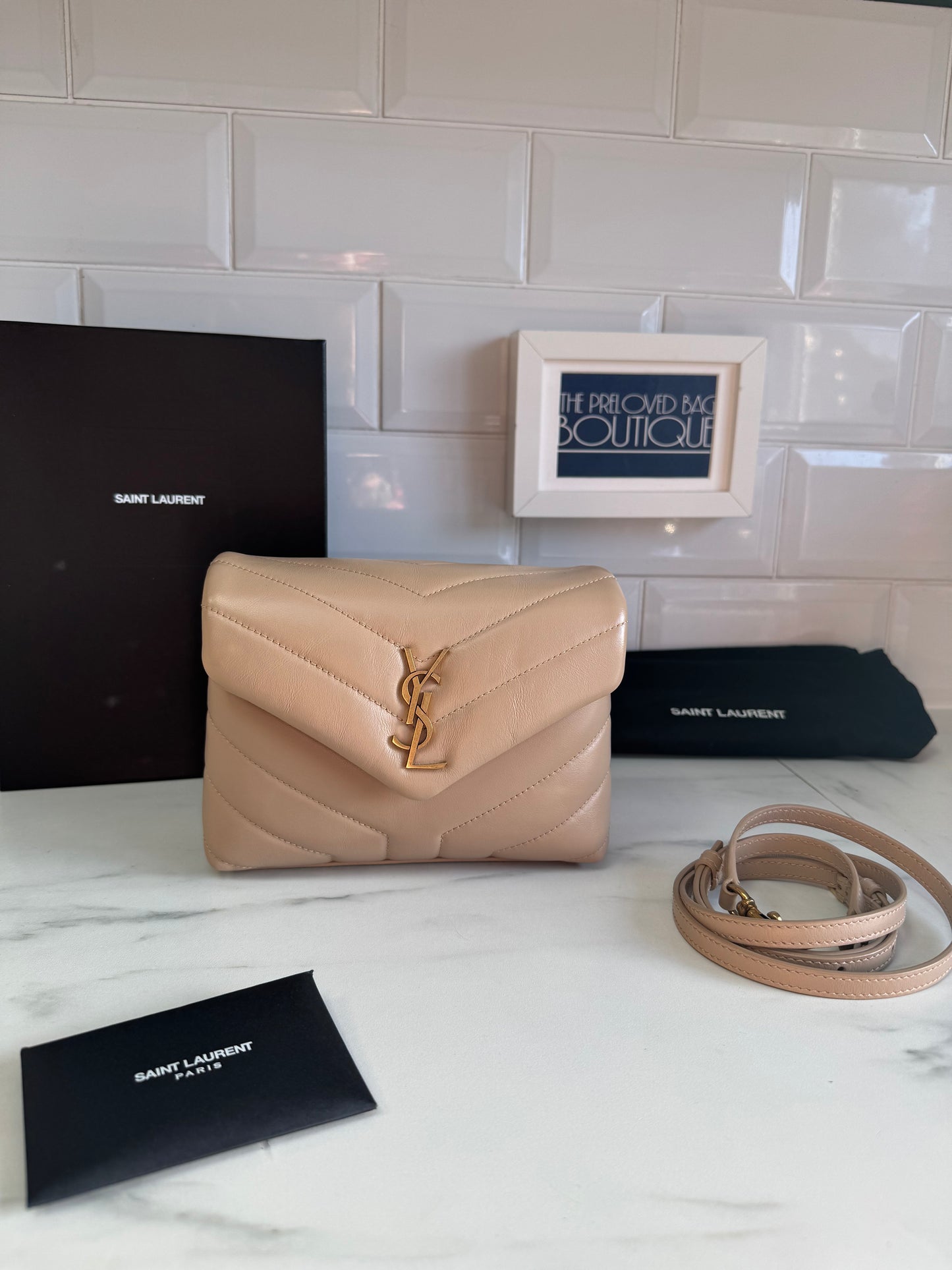 Saint Laurent (YSL) Toy Lou Lou - Dark Beige