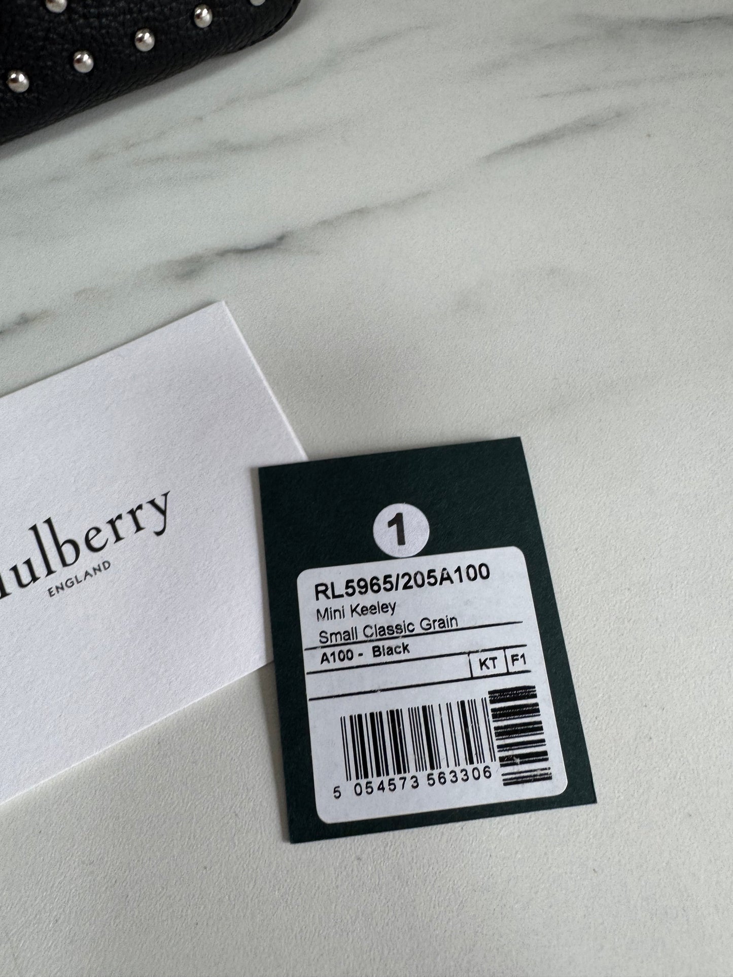 Mulberry Mini Keeley - black with silver studs