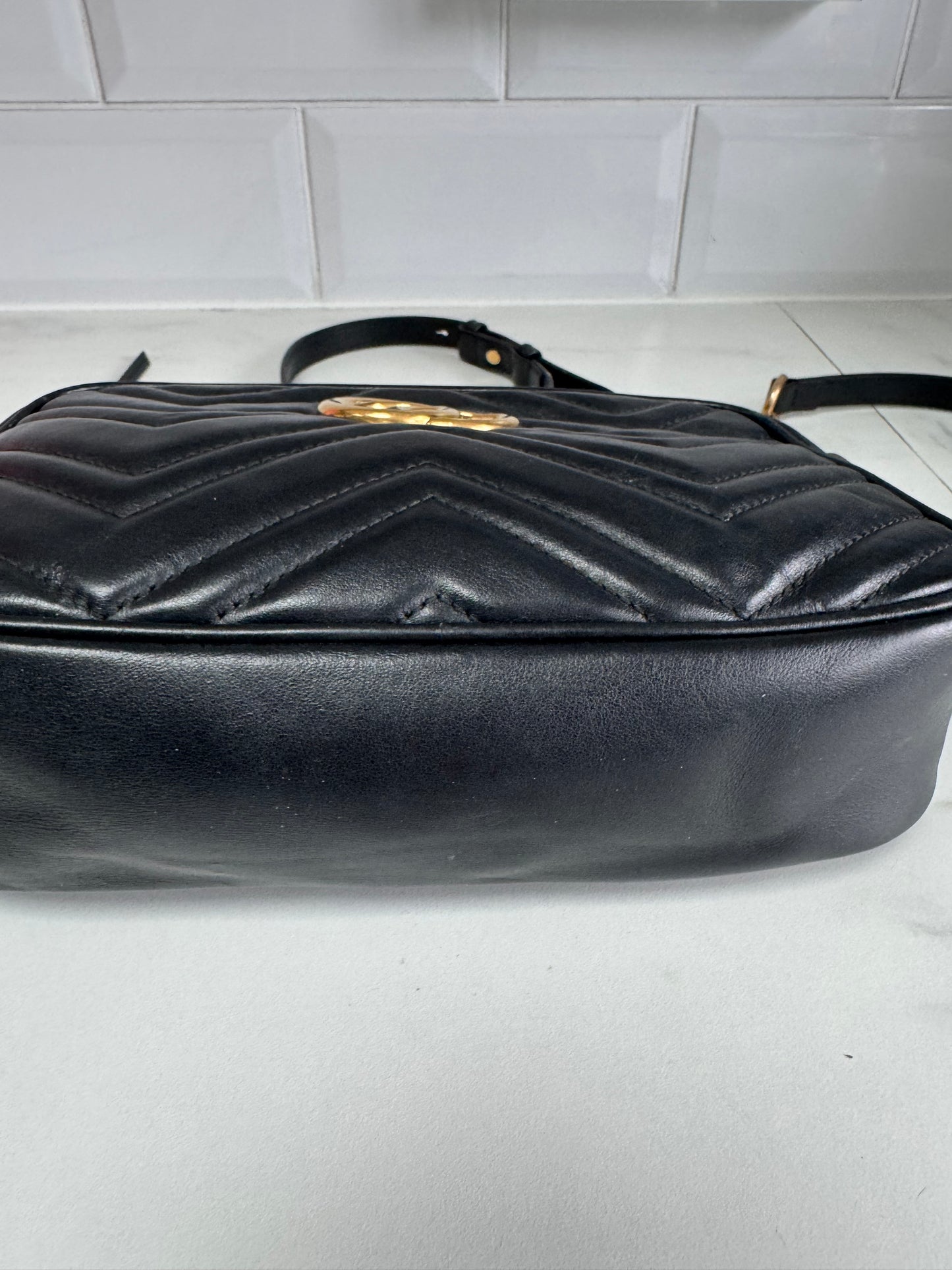 Gucci GG Mini Marmont Shoulder Bag - Black