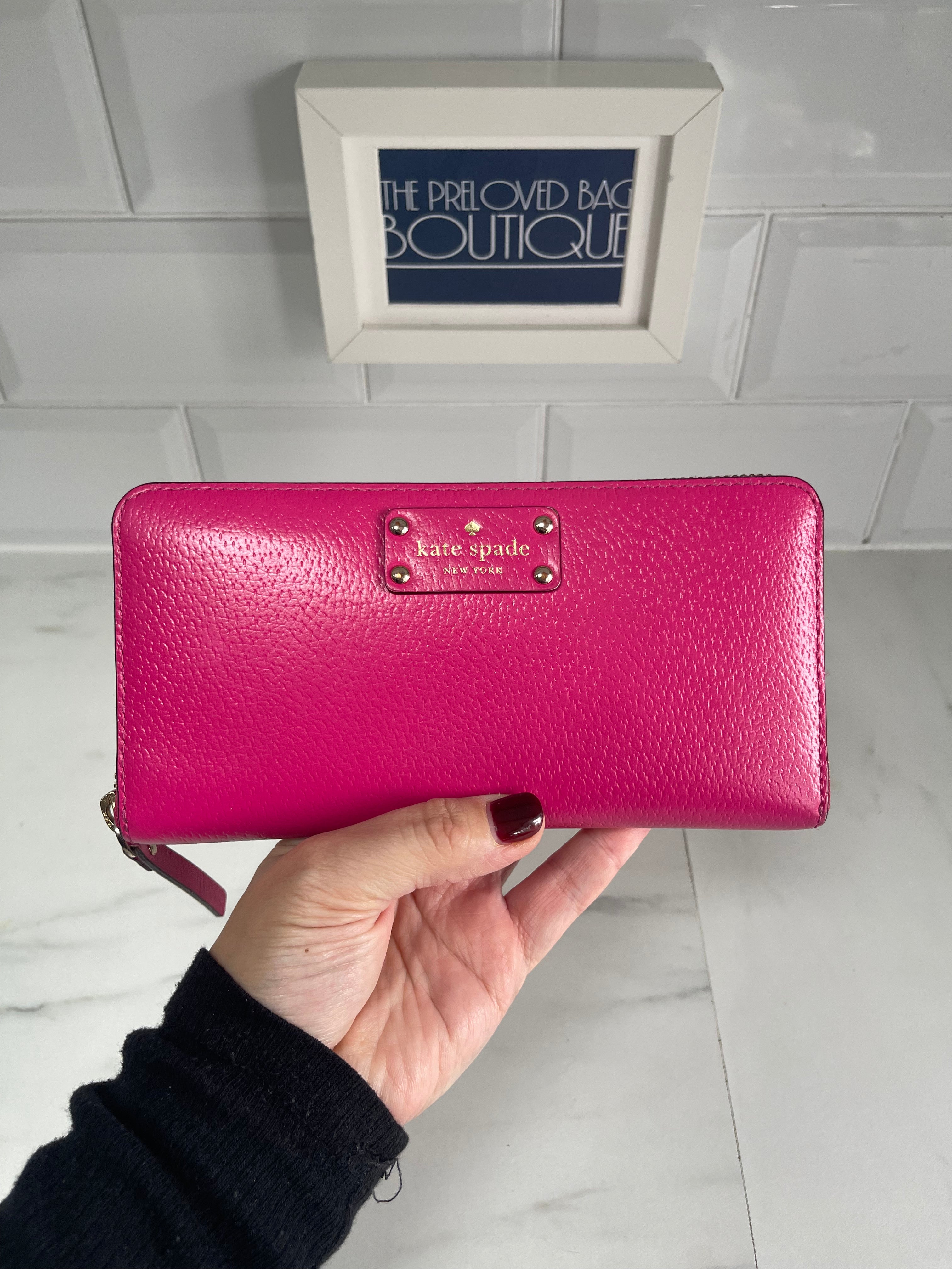 Hot pink wallet kate spade new arrivals