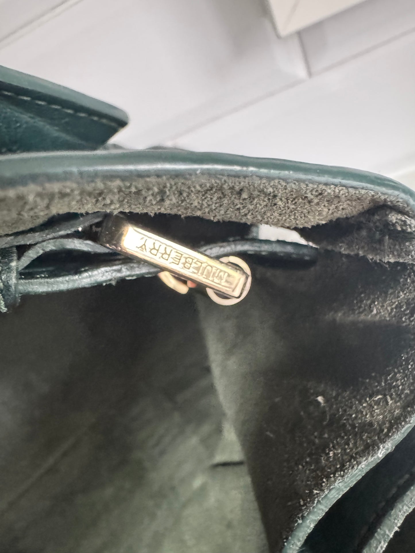 Mulberry Bayswater in Shrunken Calf - Forest Green