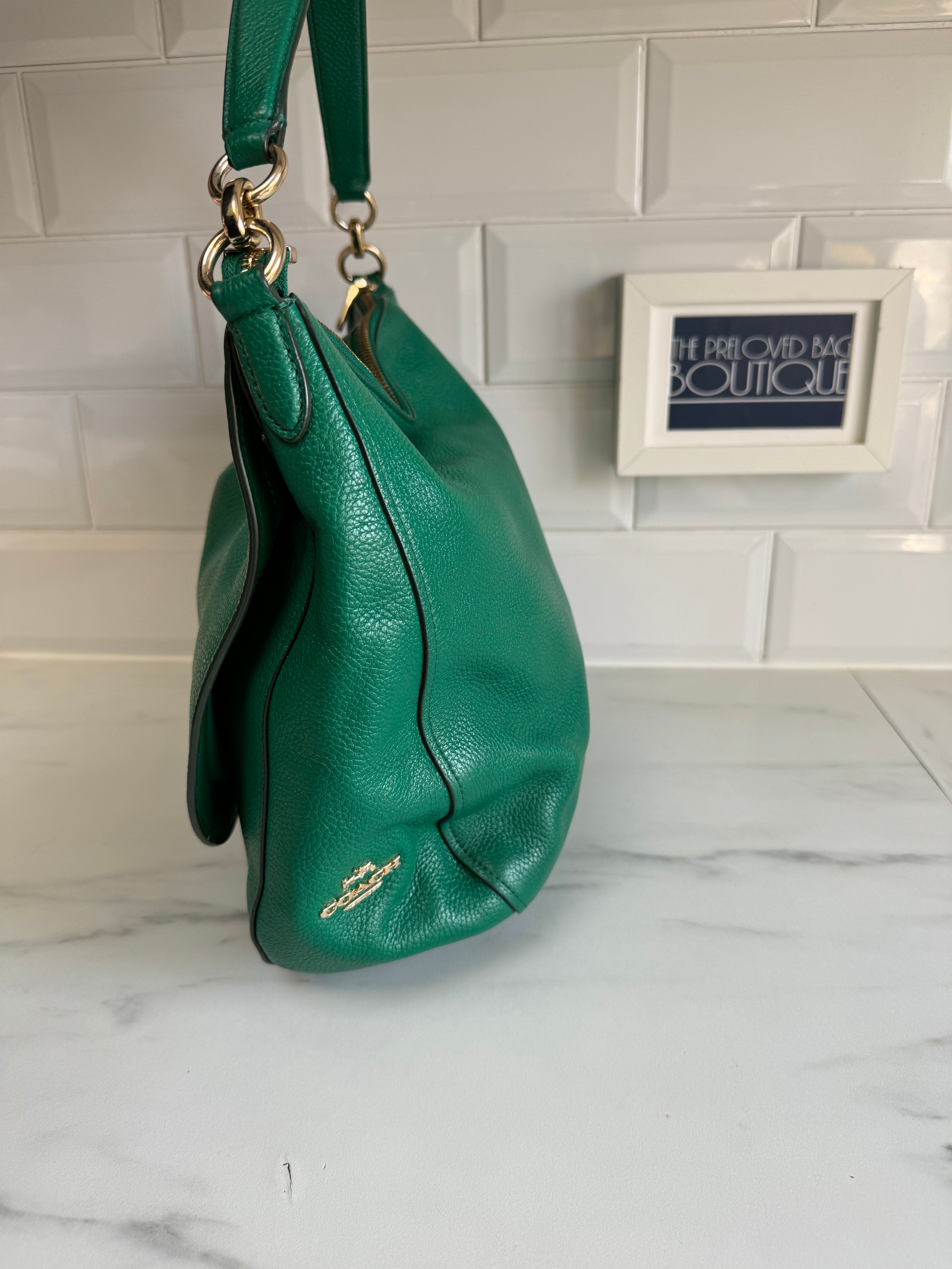 Green best sale coach bag