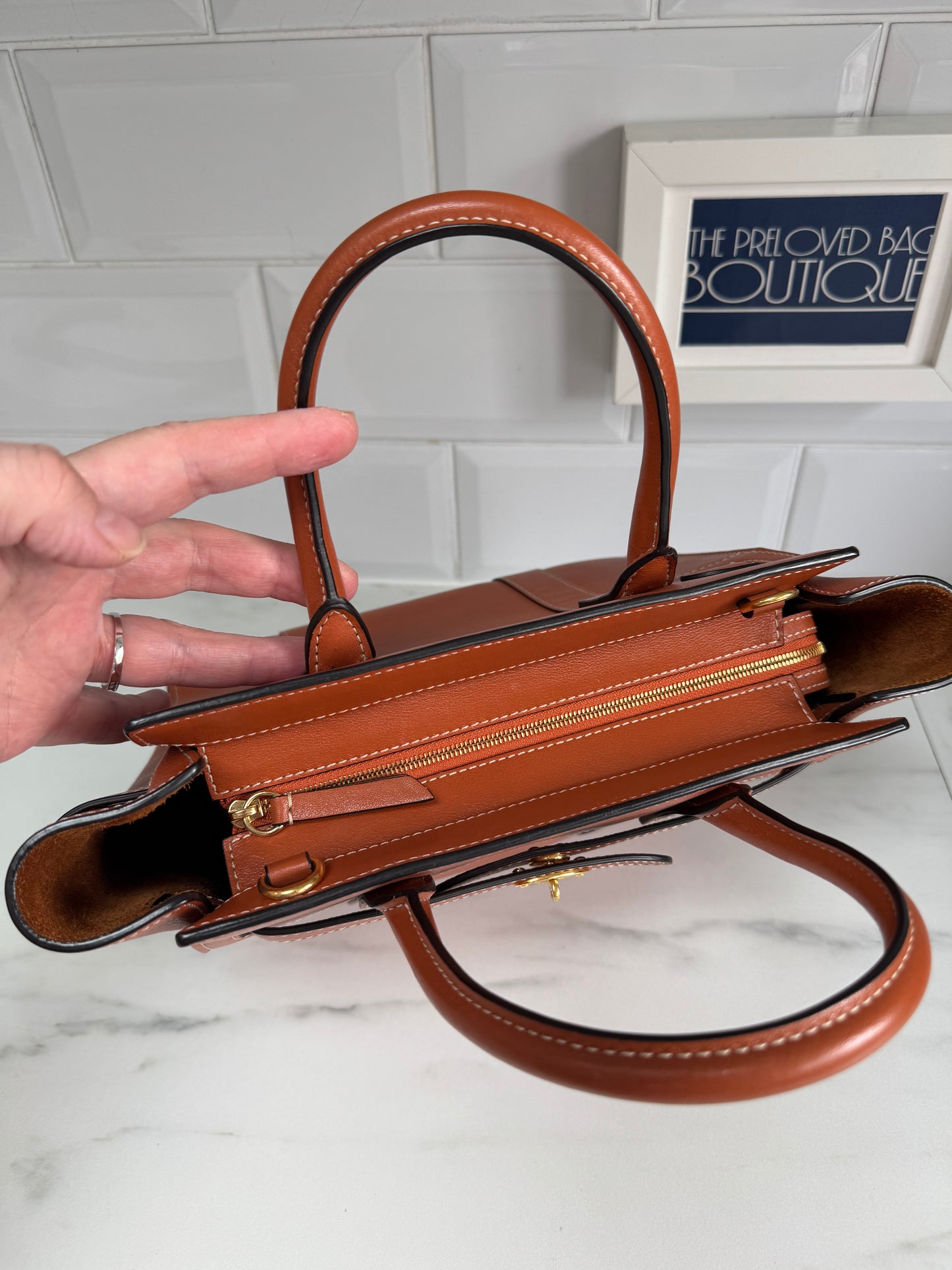 Mulberry Small Zipped Bayswater - Rust