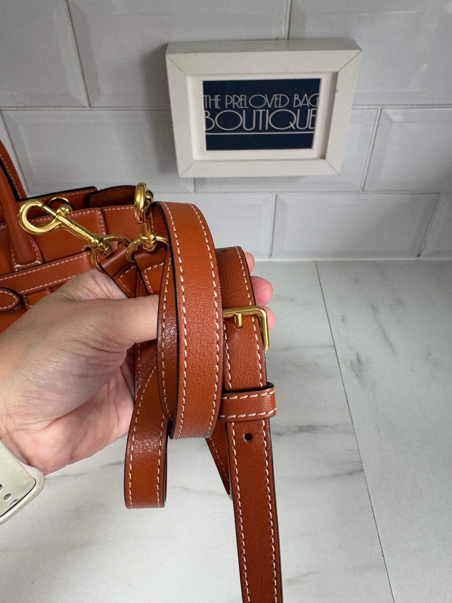 Mulberry Small Zipped Bayswater - Rust