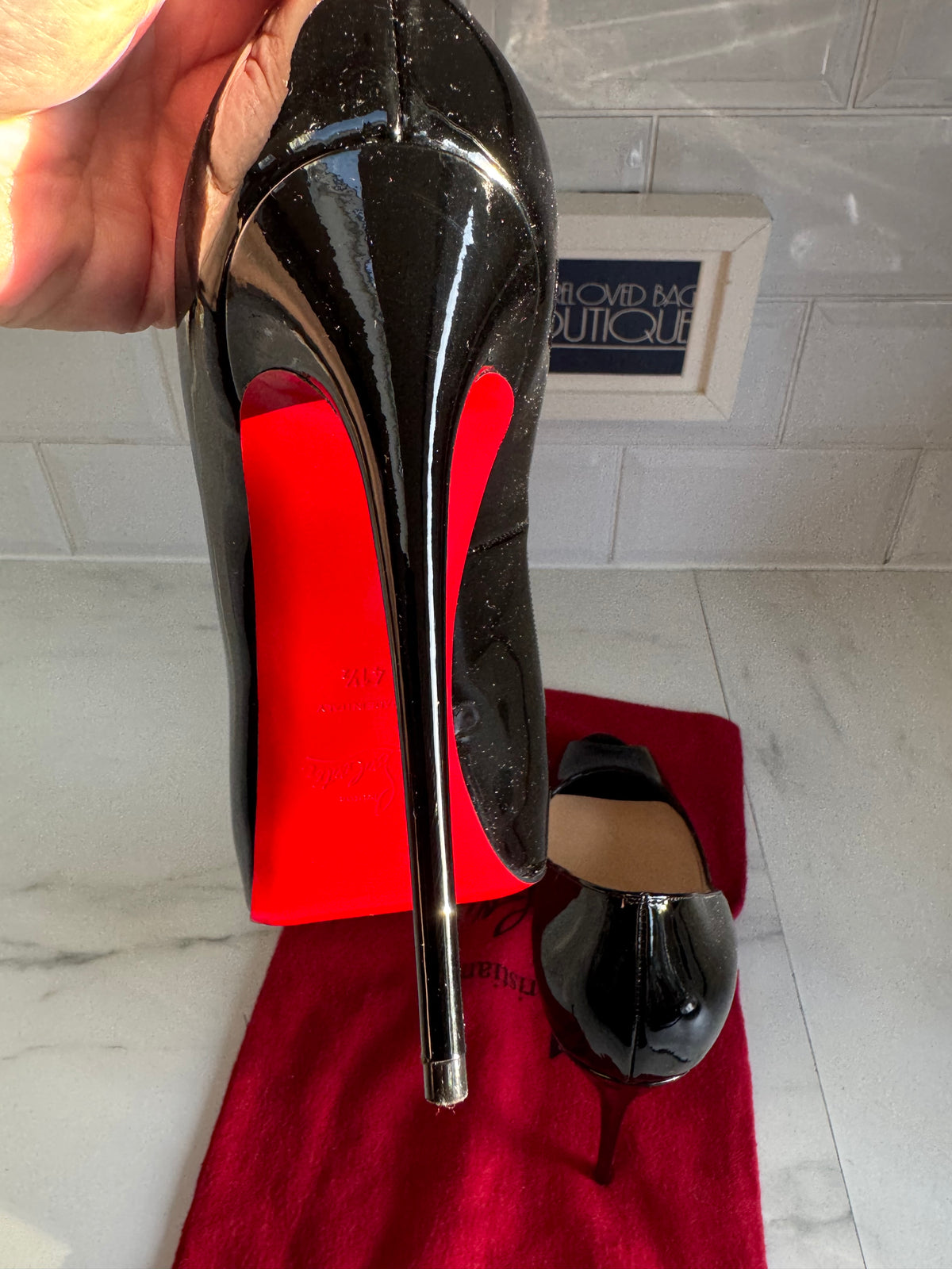 Christian Louboutin New Very Privé 120mm Open Toe Pumps - Black