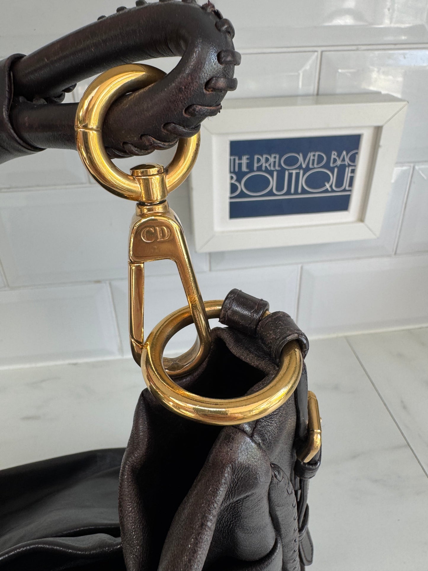 Christian Dior Libertine Hobo - Chocolate Brown