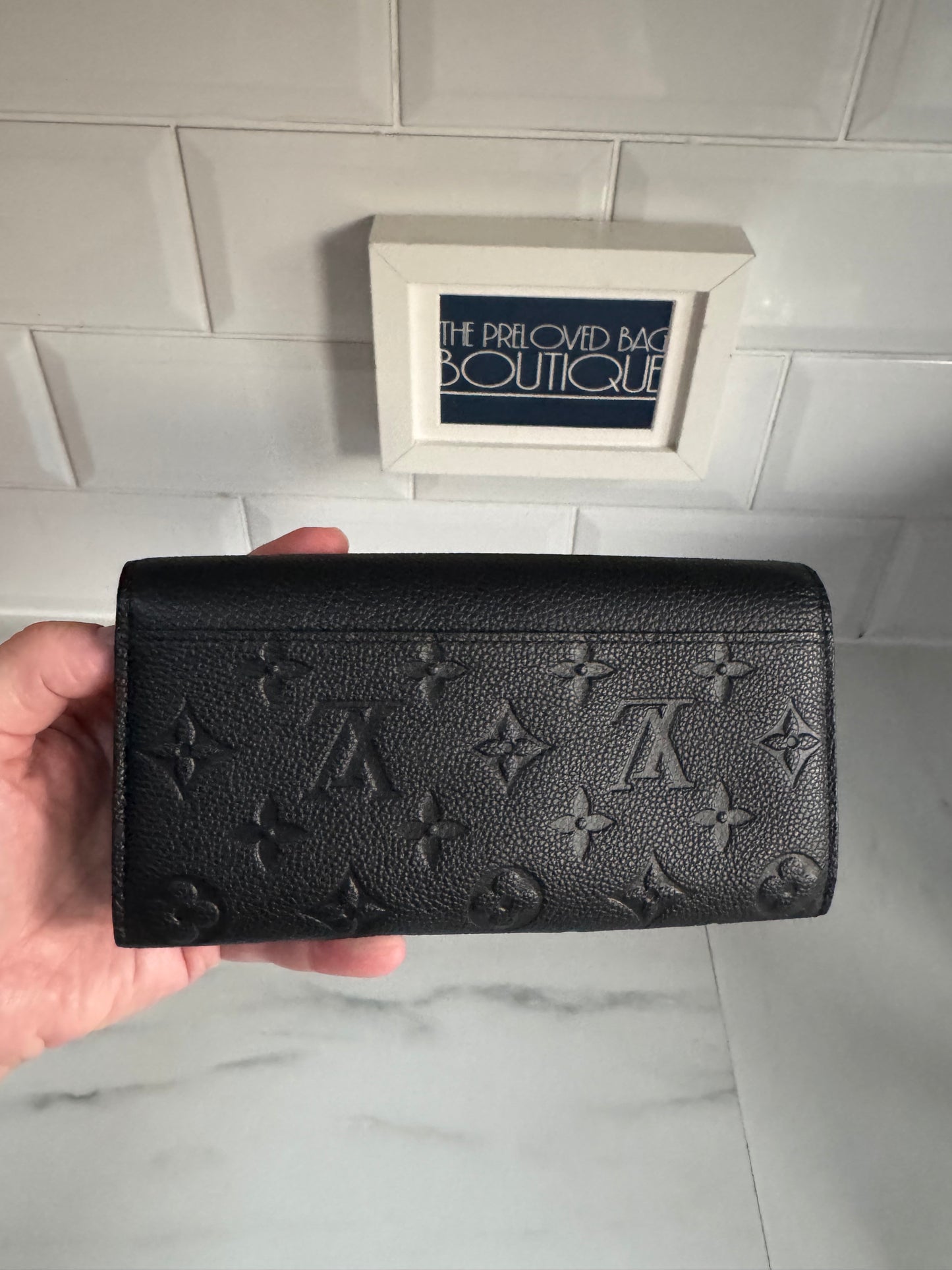Louis Vuitton Sarah Wallet Monogram Emperiente - Black