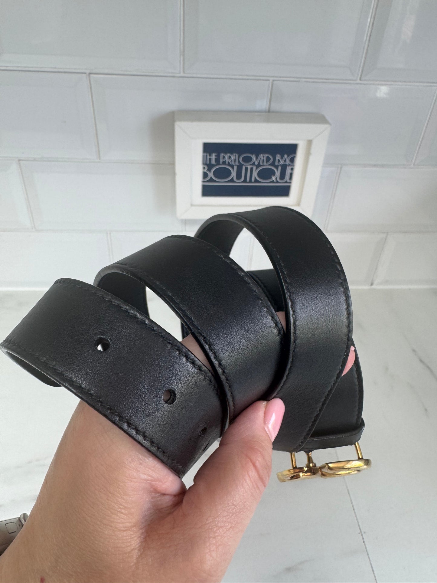 Gucci Marmont Wide Belt (3) - Black