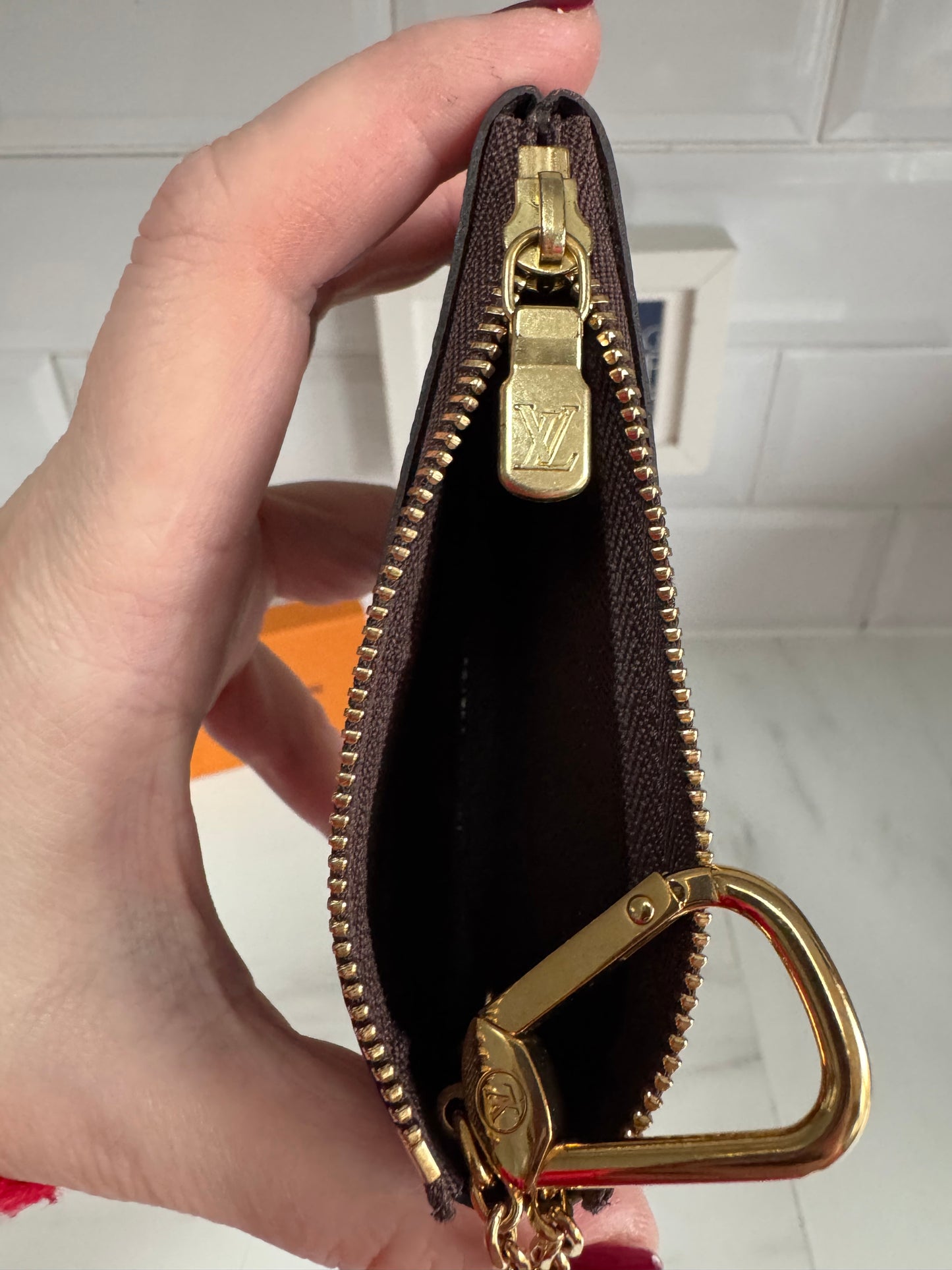 Louis Vuitton Key Pouch - Damier Ebene Brown