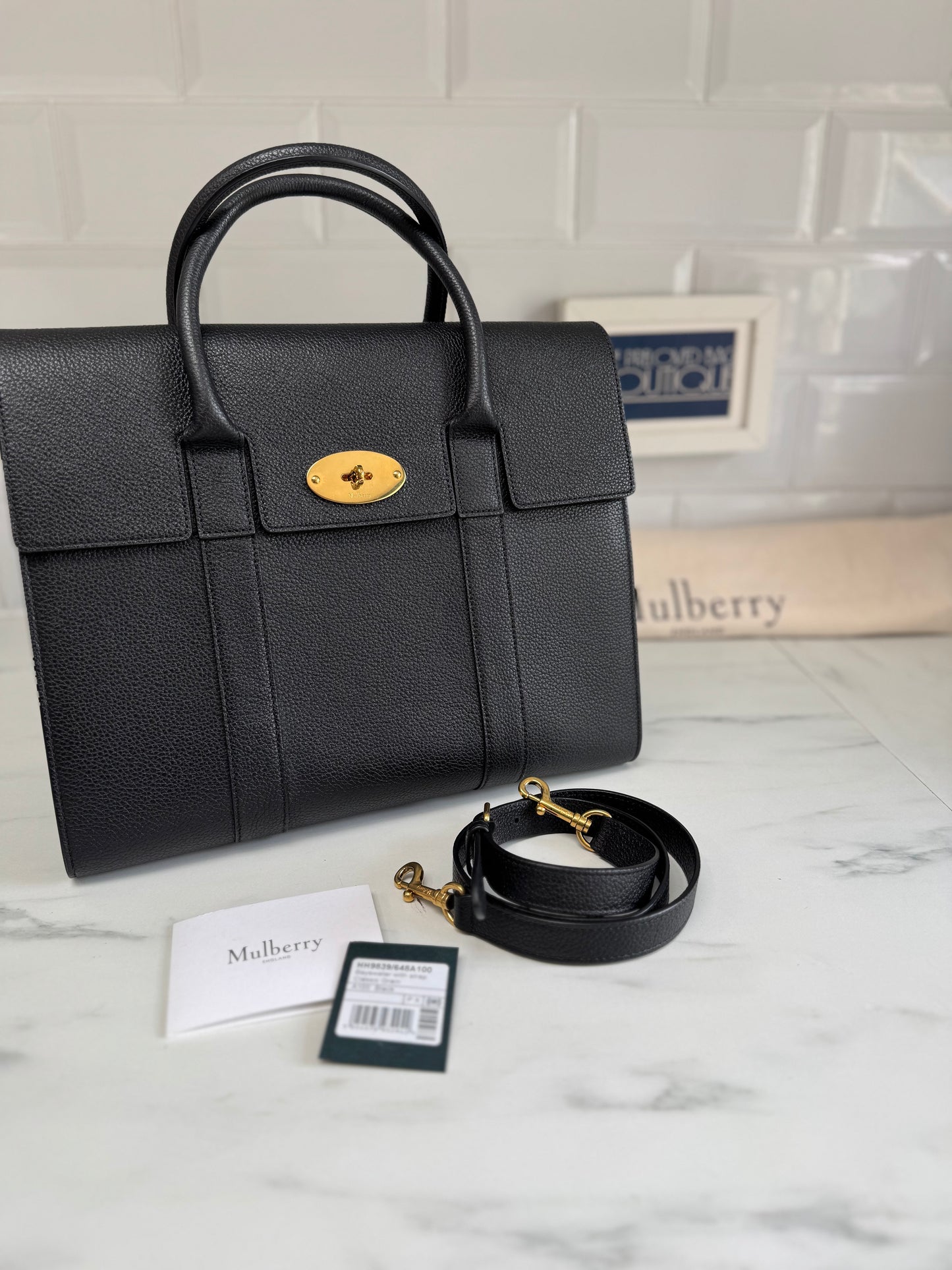 Mulberry Bayswater with Strap - Black