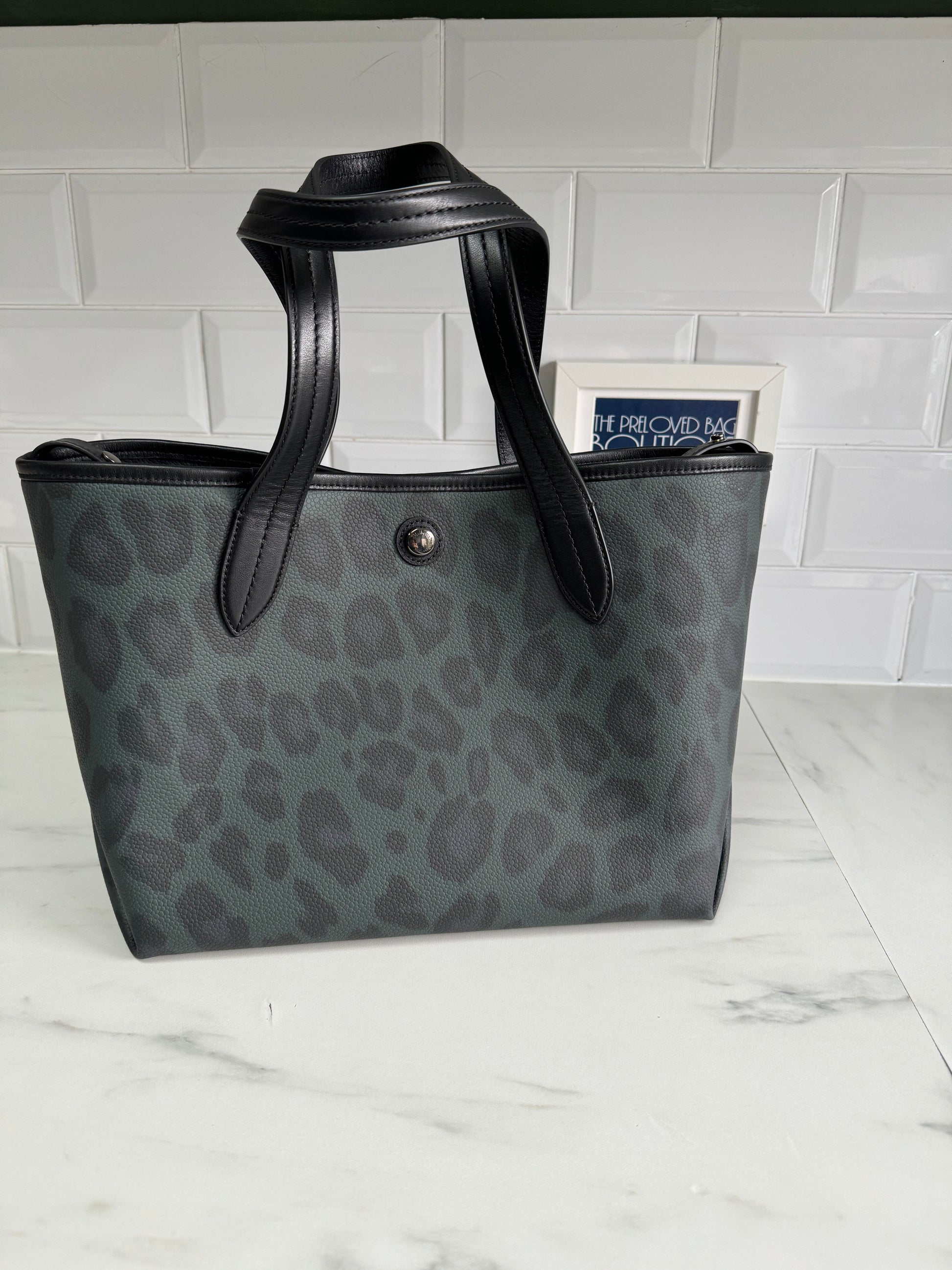 Mulberry Small Harper Tote Mulberry Green Leopard Print The