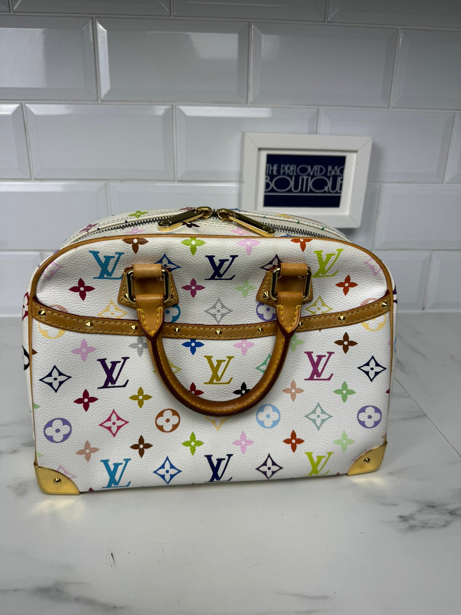 Louis Vuitton Multicolore Trouville Blanc The Preloved Bag Boutique 