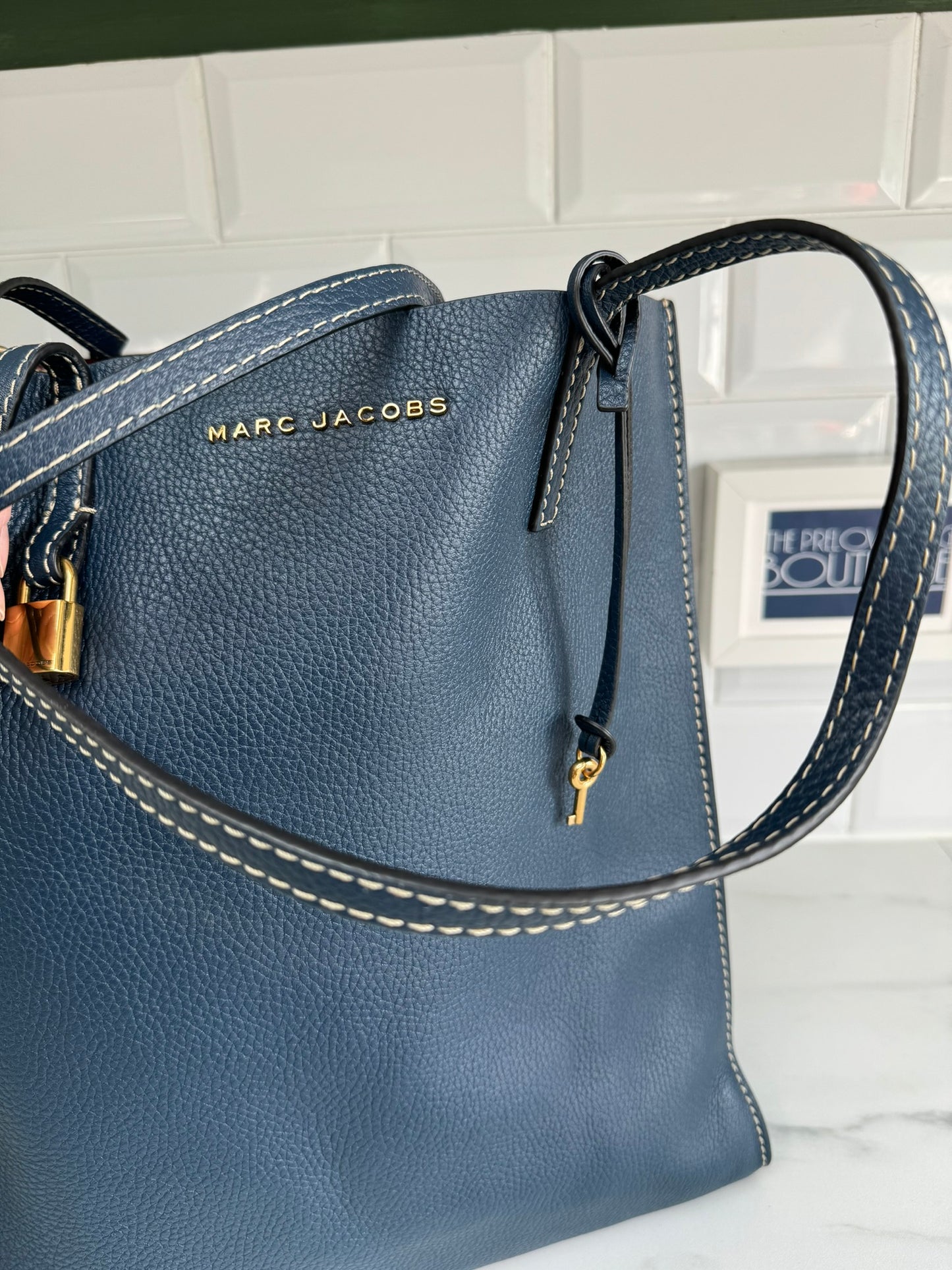 Marc Jacobs The Grind Tote - PetrolBlue