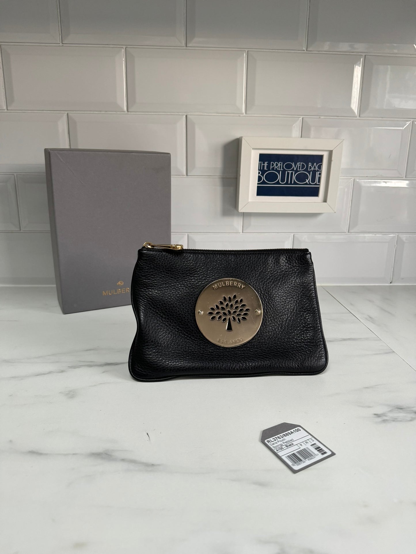 Mulberry Daria Zip Top Pouch - Black