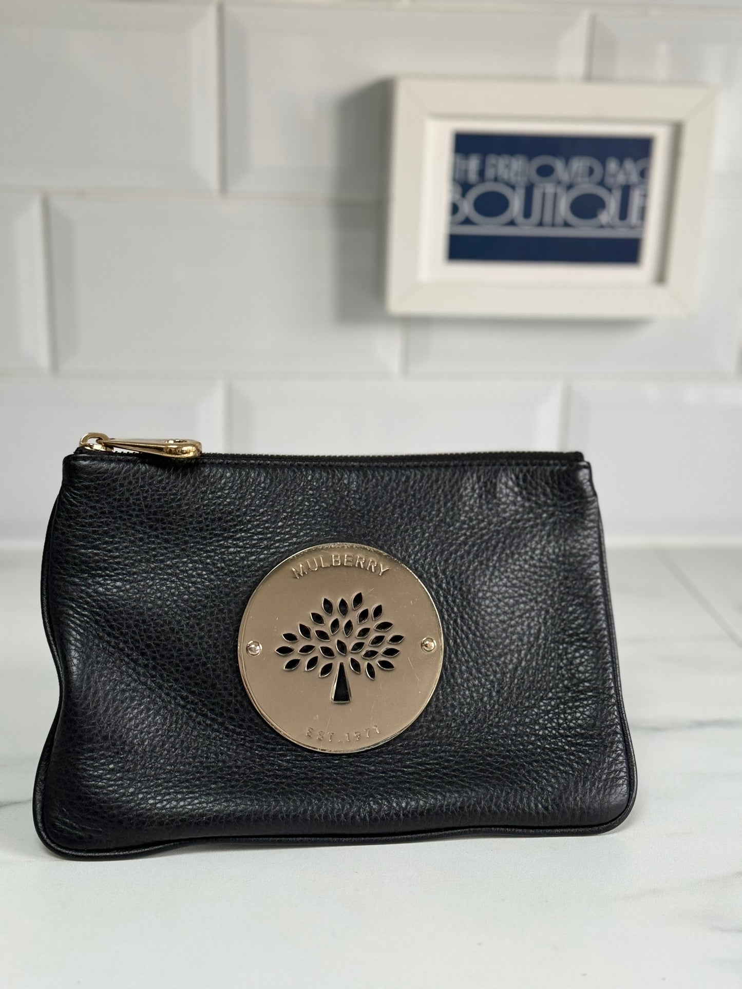 Mulberry Daria Zip Top Pouch - Black