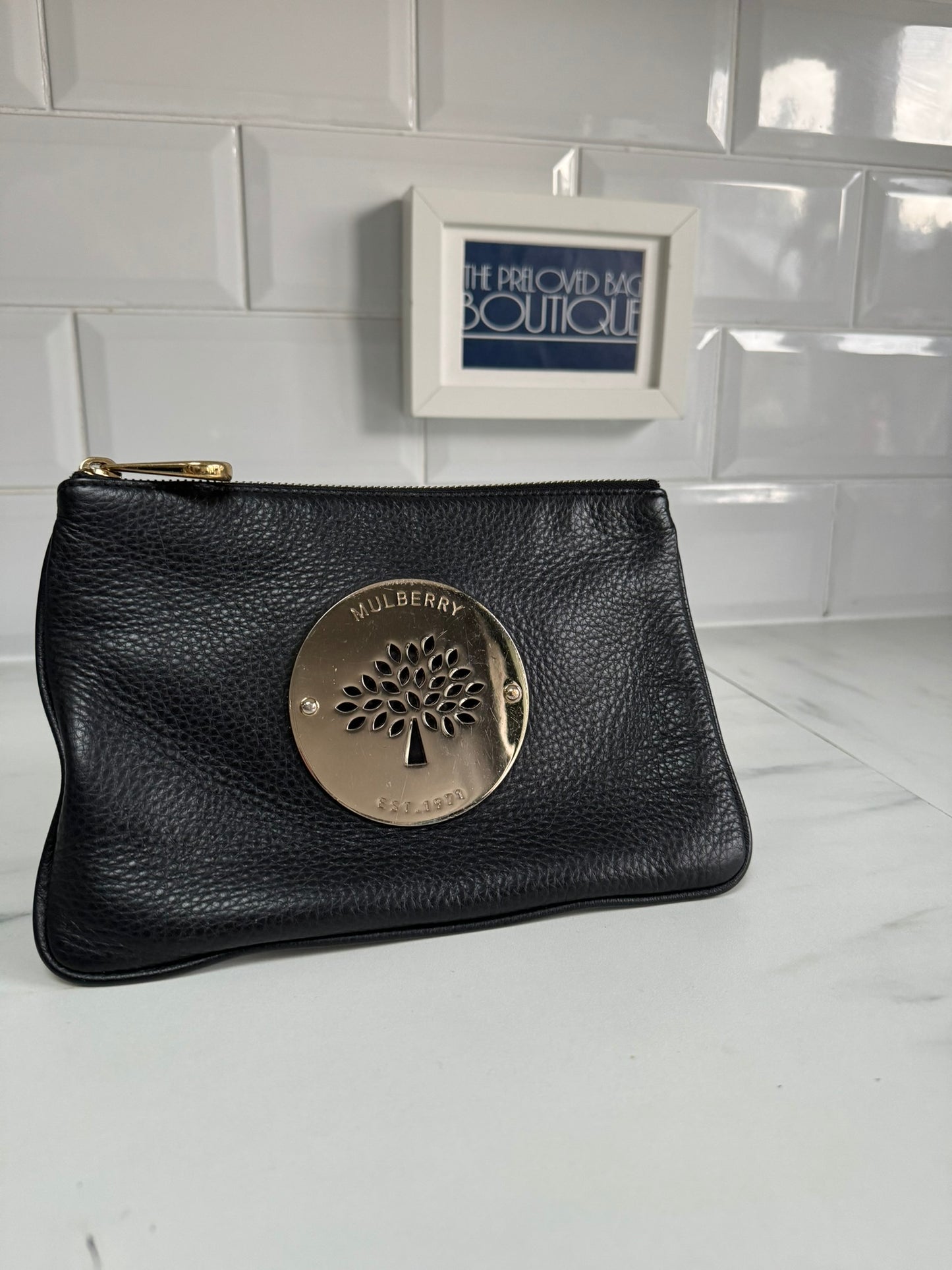 Mulberry Daria Zip Top Pouch - Black