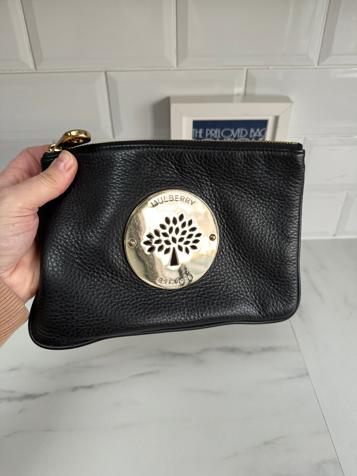 Mulberry Daria Zip Top Pouch - Black