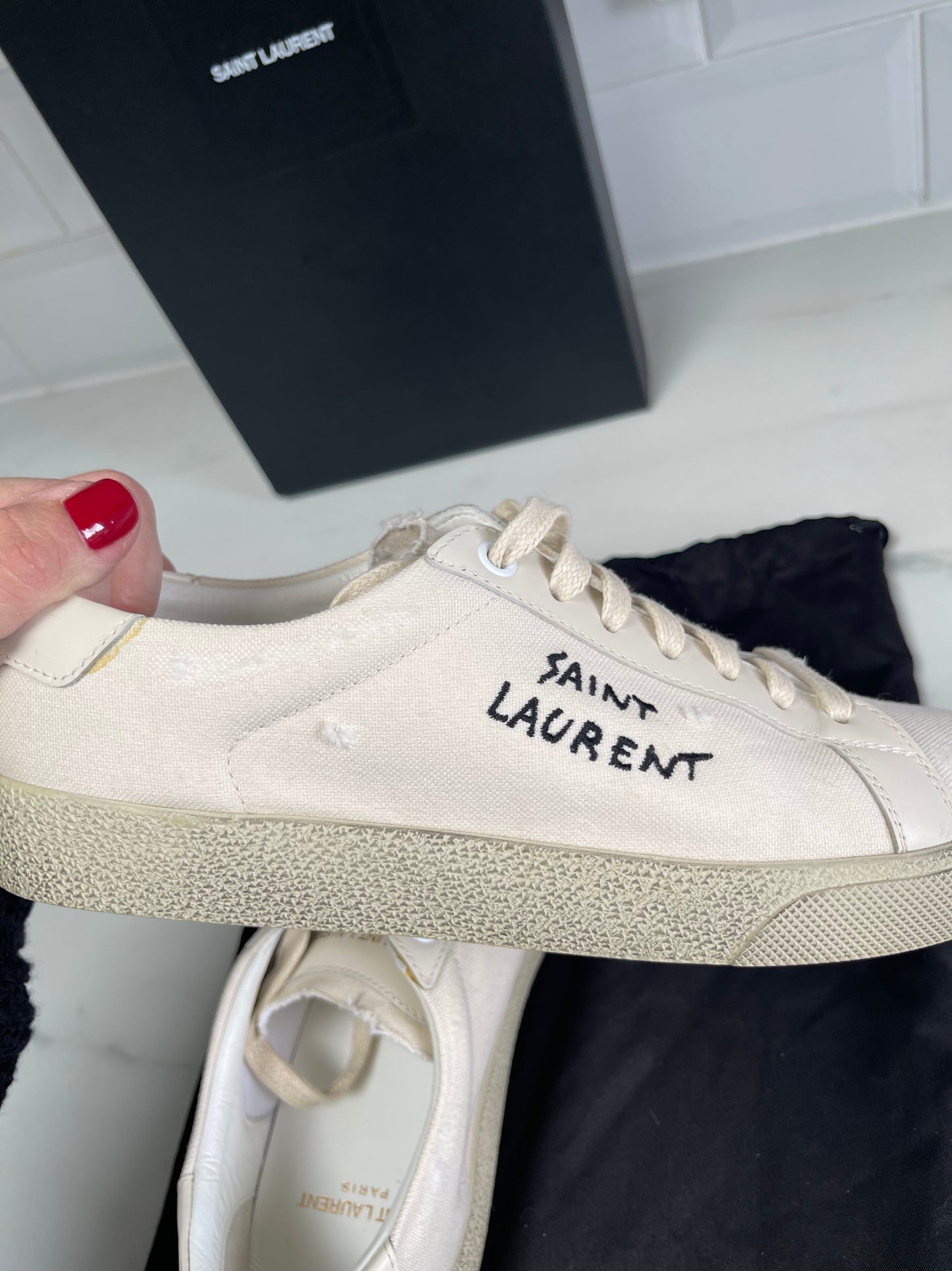 Saint laurent trainers clearance sale