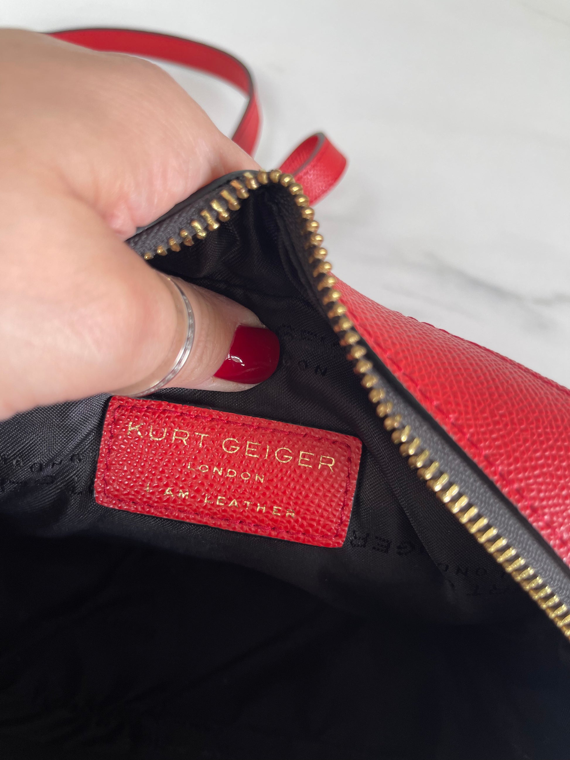 Kurt geiger red online bag