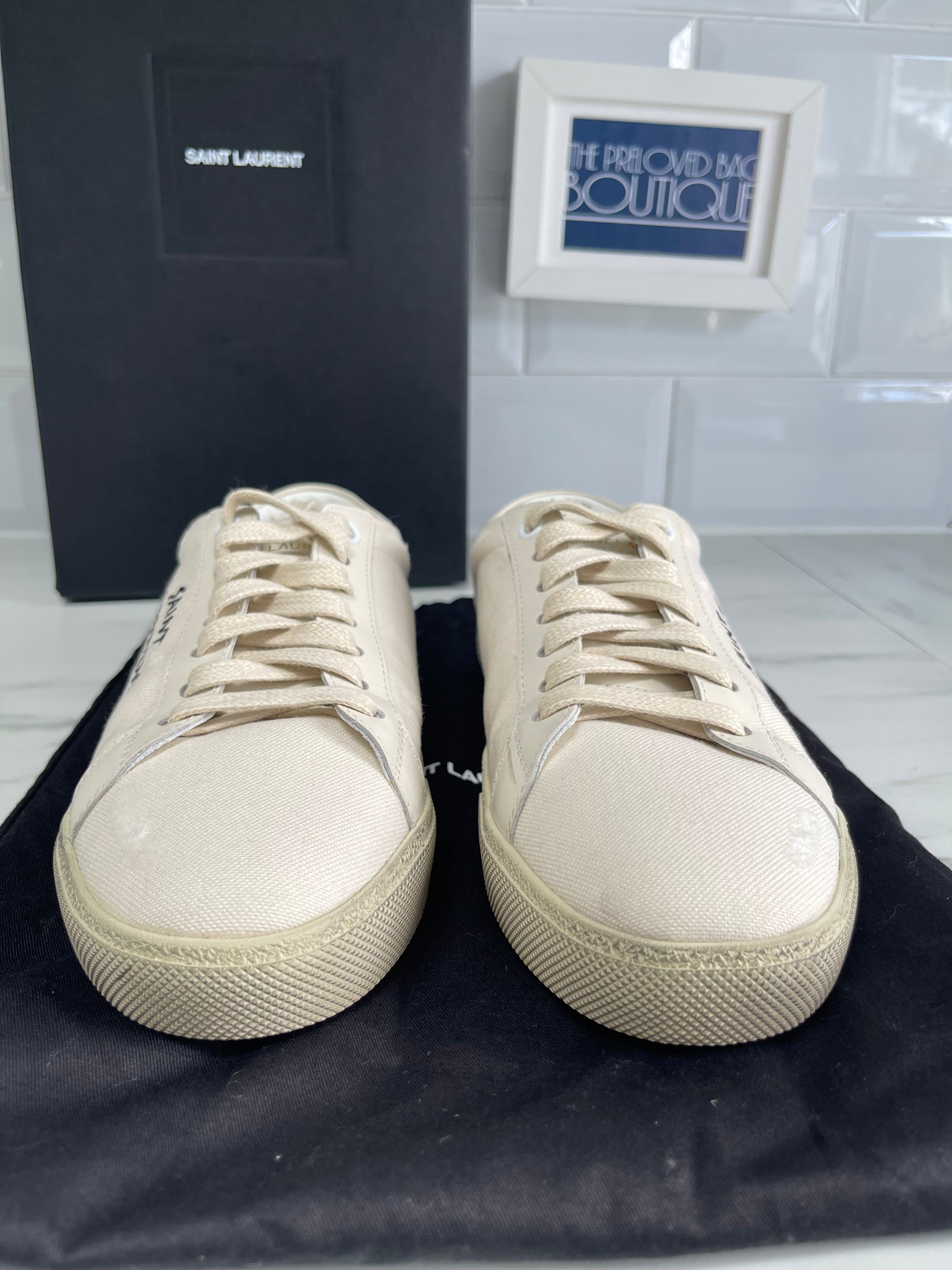 Saint Laurent Trainers Cream