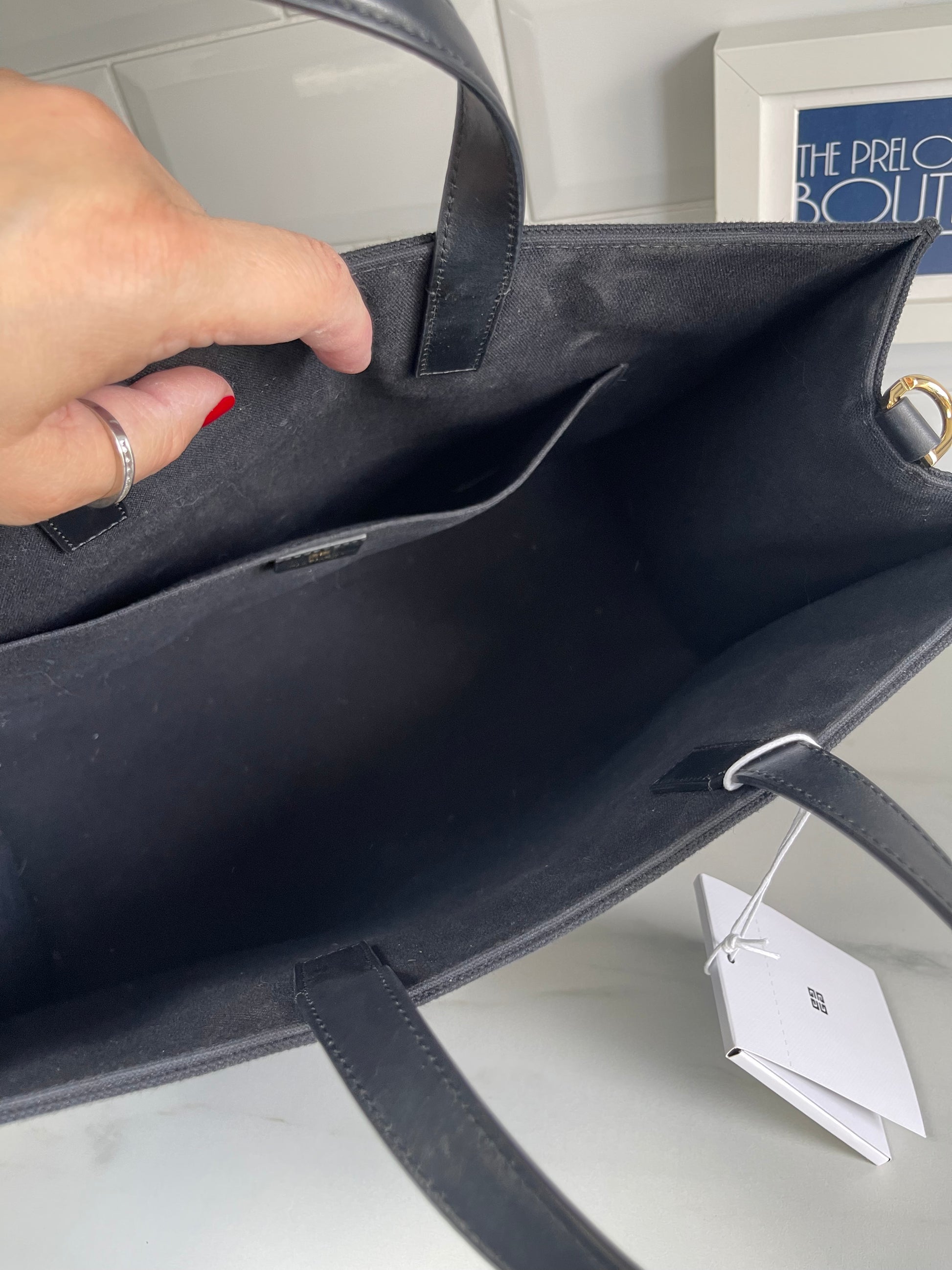 Givenchy black cheap wing shopping tote