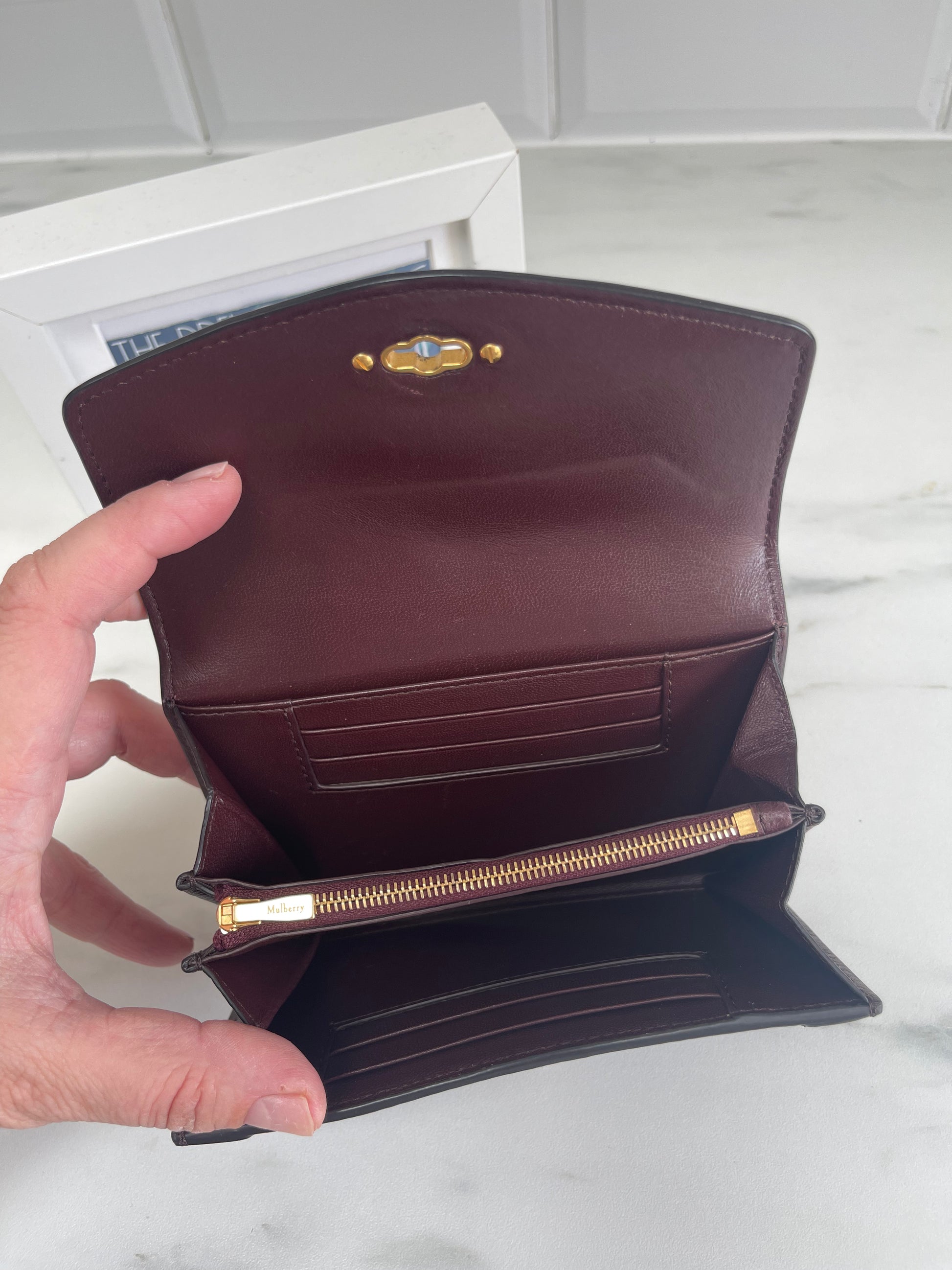Mulberry oxblood top purse sale