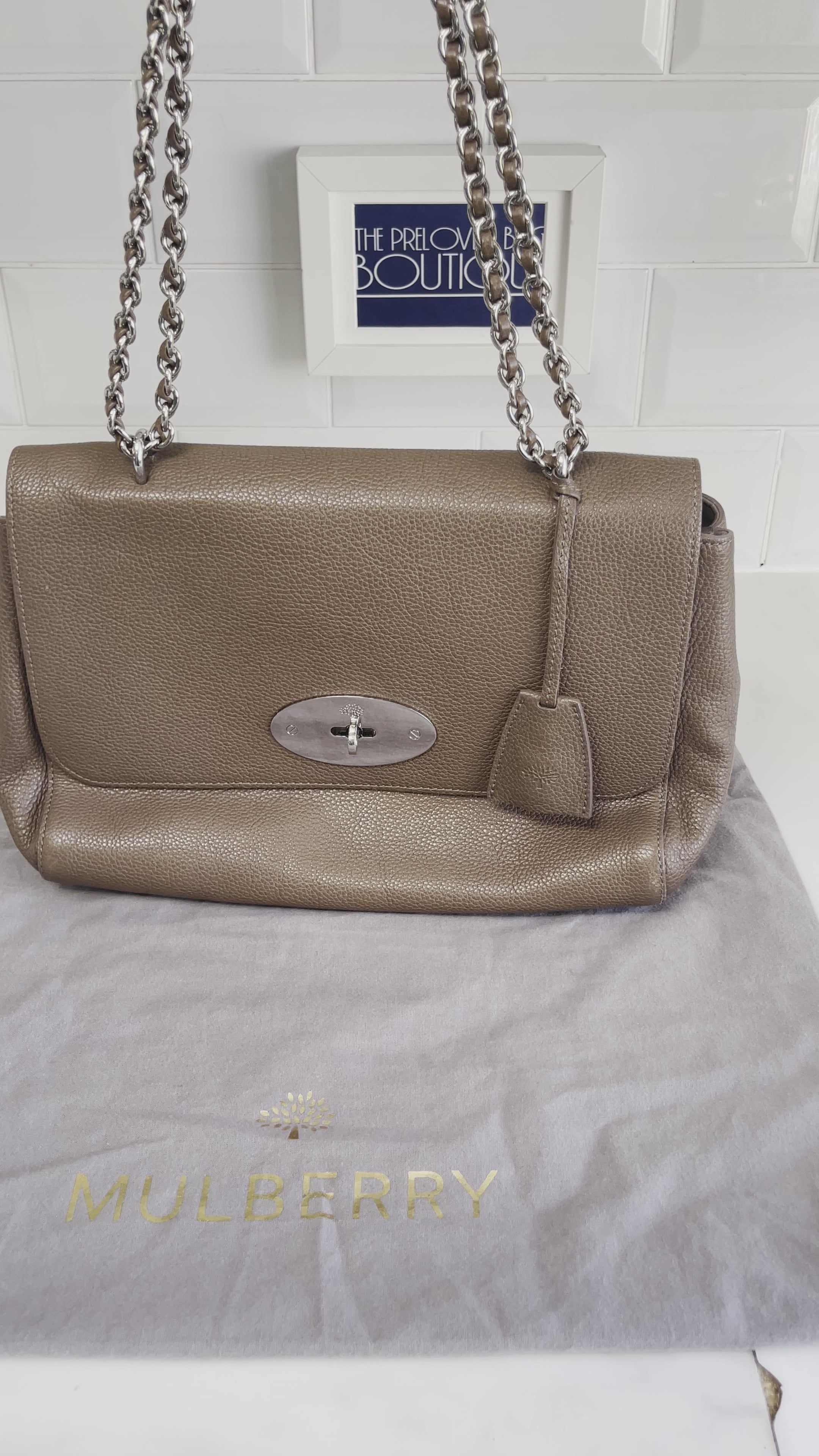 Mulberry store taupe bag